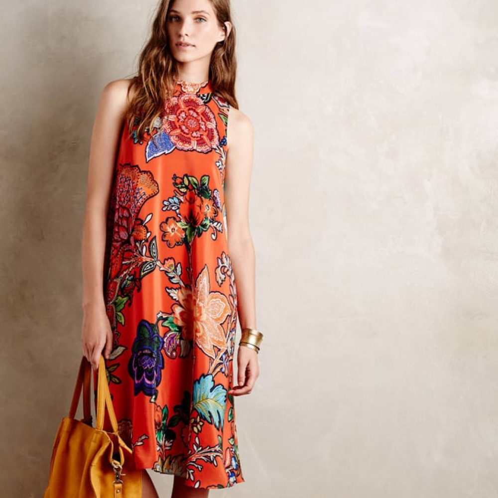Maeve Larkhill Anthropologie Swing Dress Size S